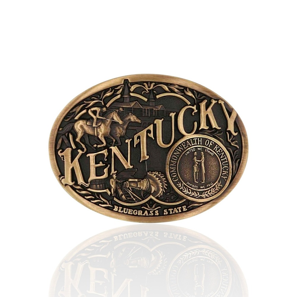 Montana Silversmiths Kentucky State Heritage Belt Buckle - New in Box